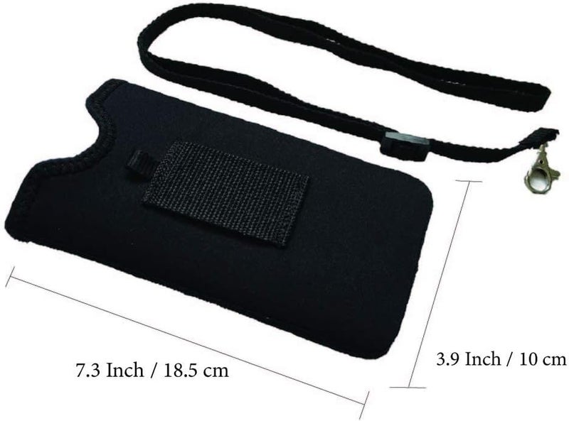 Tainada Neoprene Shockproof Cell Phone Sleeve Pouch Carrying Case for Men Women w/Neck Lanyard, Belt Loop Holster for iPhone 17/16 Pro Max, Air, 16 Plus, 16e; Samsung S25, S24+, A56, Z Fold7 (Black) - Image 2